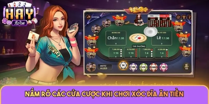 Xóc Đĩa Ăn Tiền Haywin - Đỉnh Cao Giải Trí Thế Hệ Mới 2 Nắm rõ các cửa cược khi chơi xóc đĩa ăn tiền